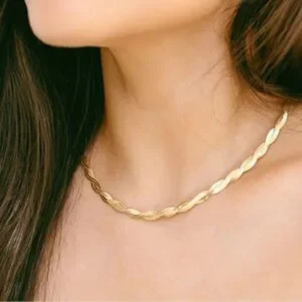 chain twist necklace N999